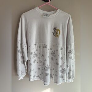 Disneyland Resort Mickey Holiday Silver Gold Christmas Castle Spirit Jersey M